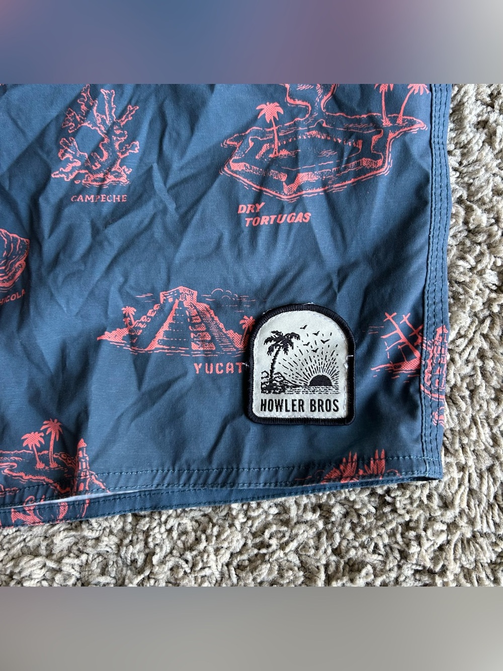 Howler Brothers Mens Buchannon Board Shorts 34x8 Destination Blue Swim Trunks - Picture 6 of 12